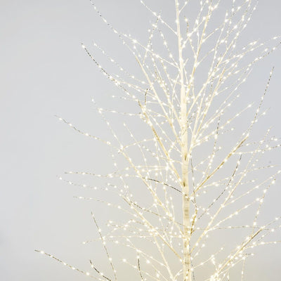 White Forest Light Up Tree with 1300 Lights 180cm