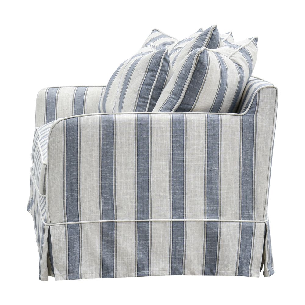 Slip Cover Only - Noosa Hamptons 2.5 Seat Sofa Blue Sky Stripe