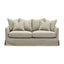 Slip Cover Only - Noosa Hamptons 2.5 Seat Sofa Natural W/White Piping