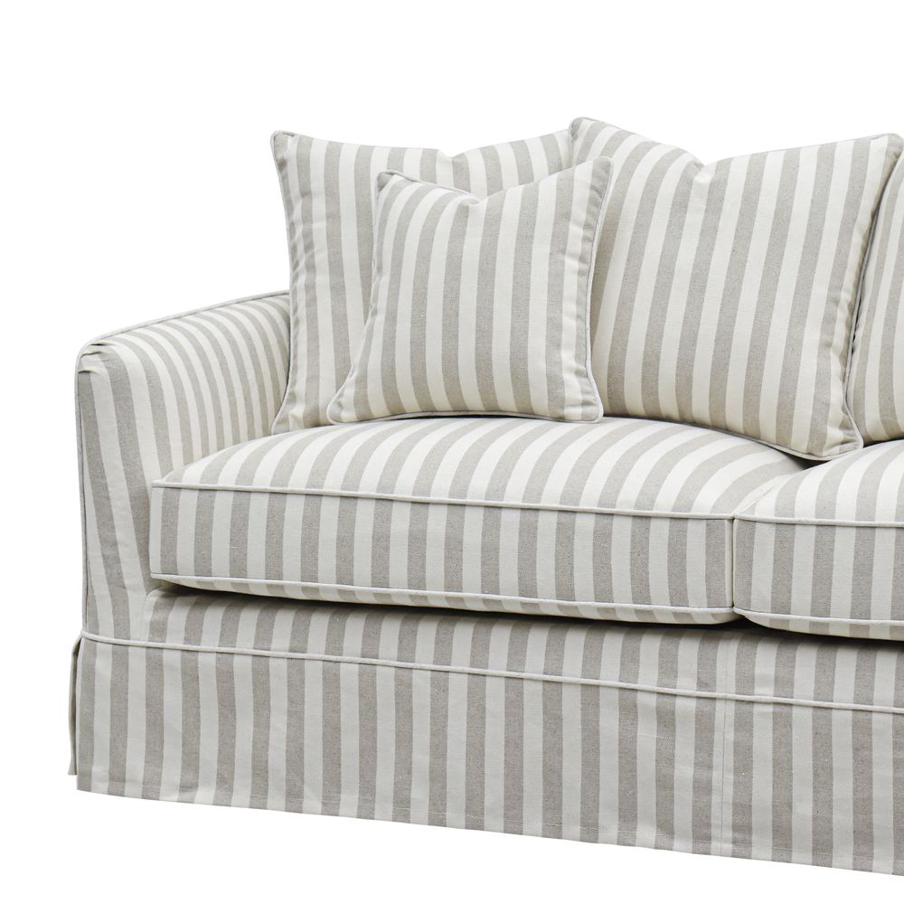 Slip Cover Only - Noosa Hamptons 2.5 Seat Sofa Natural Stripe