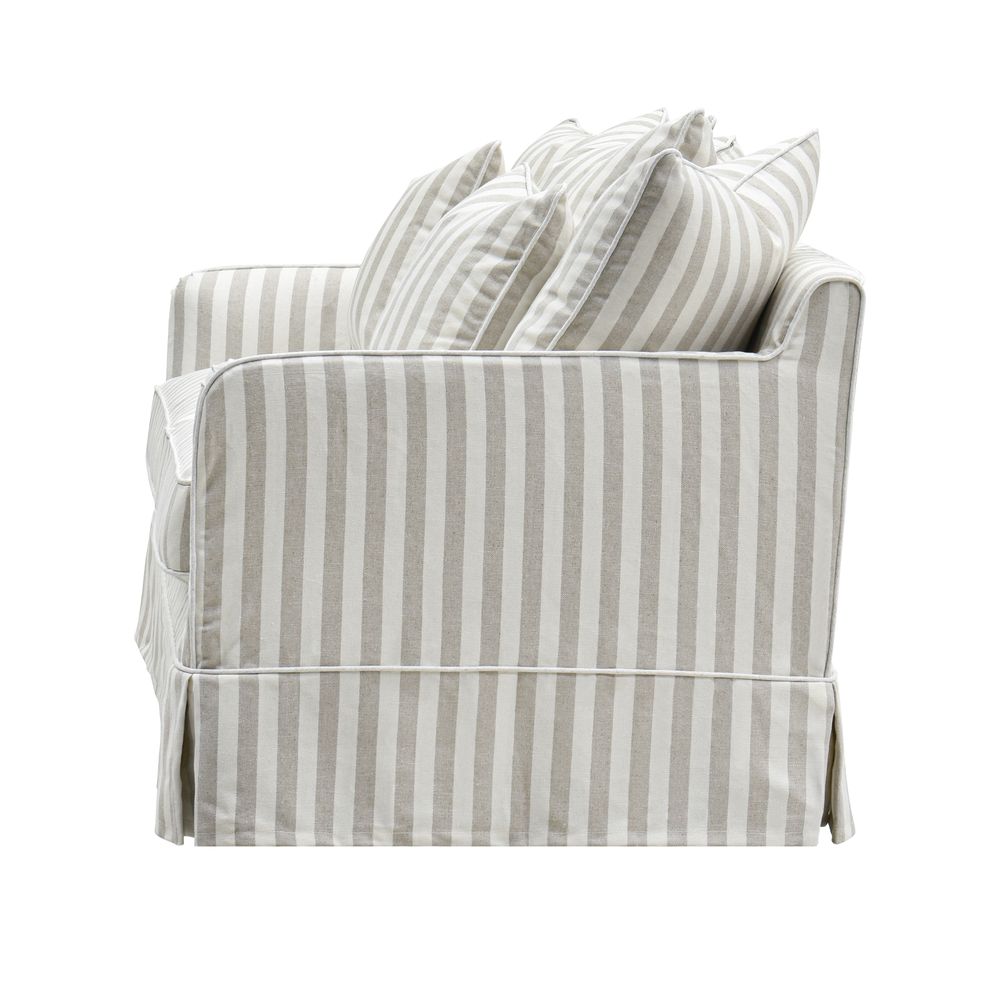 Slip Cover Only - Noosa Hamptons 2.5 Seat Sofa Natural Stripe