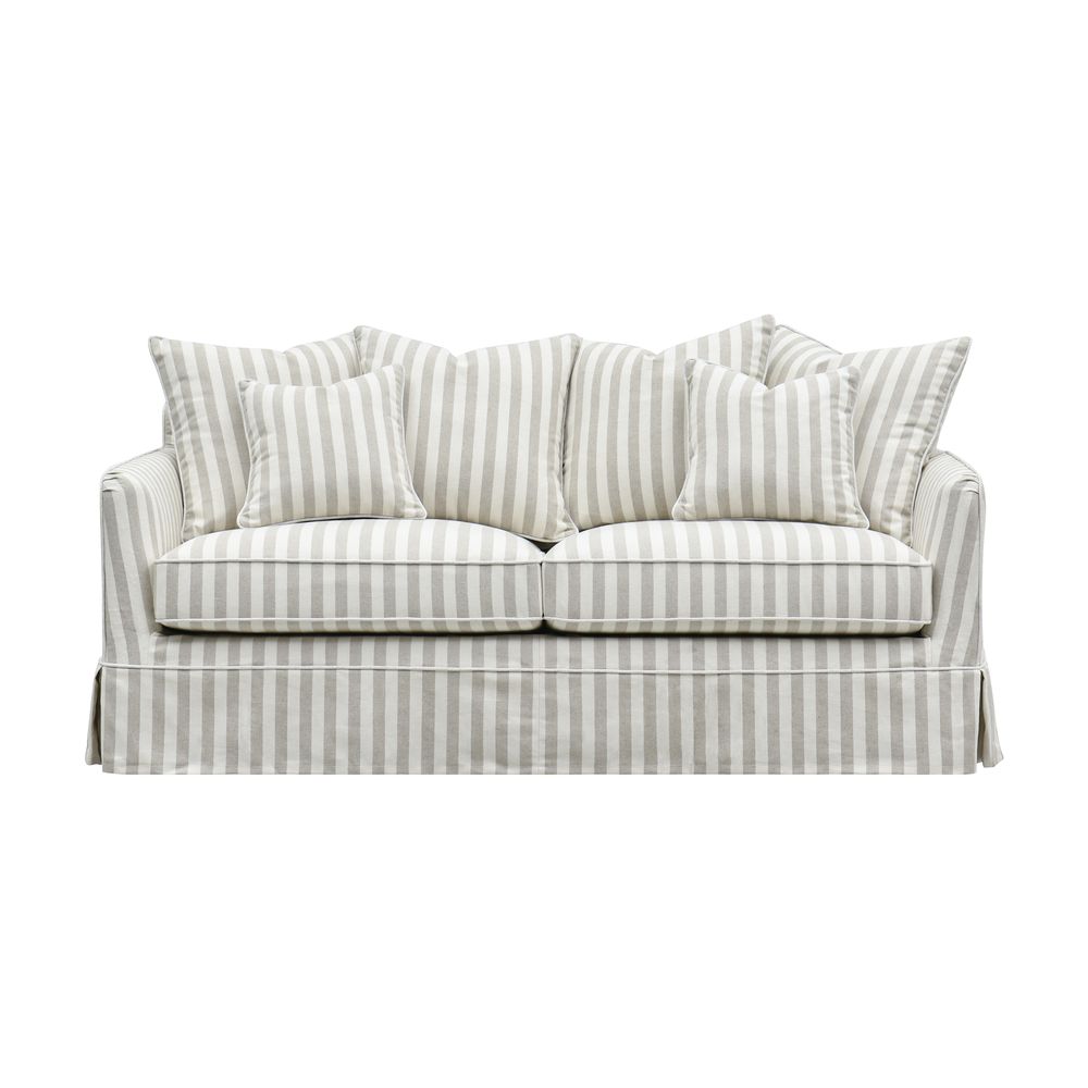 Slip Cover Only - Noosa Hamptons 2.5 Seat Sofa Natural Stripe