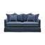 Slip Cover Only - Noosa Hamptons 2.5 Seat Sofa Navy W/White Piping