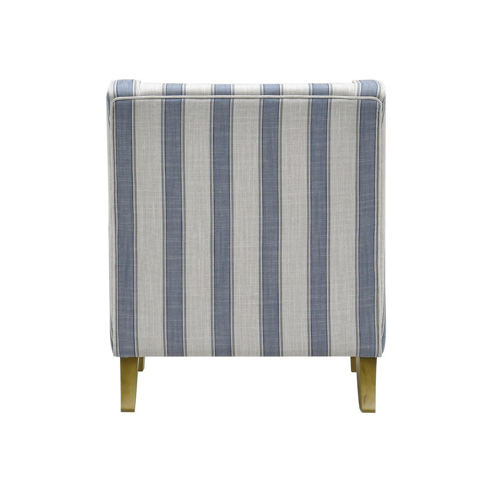 Bondi Armchair Blue Sky Stripe W/Blue Piping