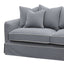 Slip Cover Only - Noosa Hamptons 2.5 Seat Sofa Grey W/White Piping