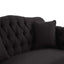 Vaucluse Buttoned 3 Seat Sofa Charcoal W/ Studs