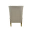 Bayside Natural Button Tufted Winged Armchair