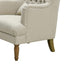 Bayside Natural Button Tufted Winged Armchair