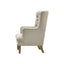 Bayside Natural Button Tufted Winged Armchair