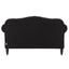 Vaucluse Buttoned Tuffed 2 Seat Sofa Charcoal W/ Studs