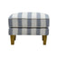 Bondi Ottoman Blue Sky Stripe W/ Blue Piping