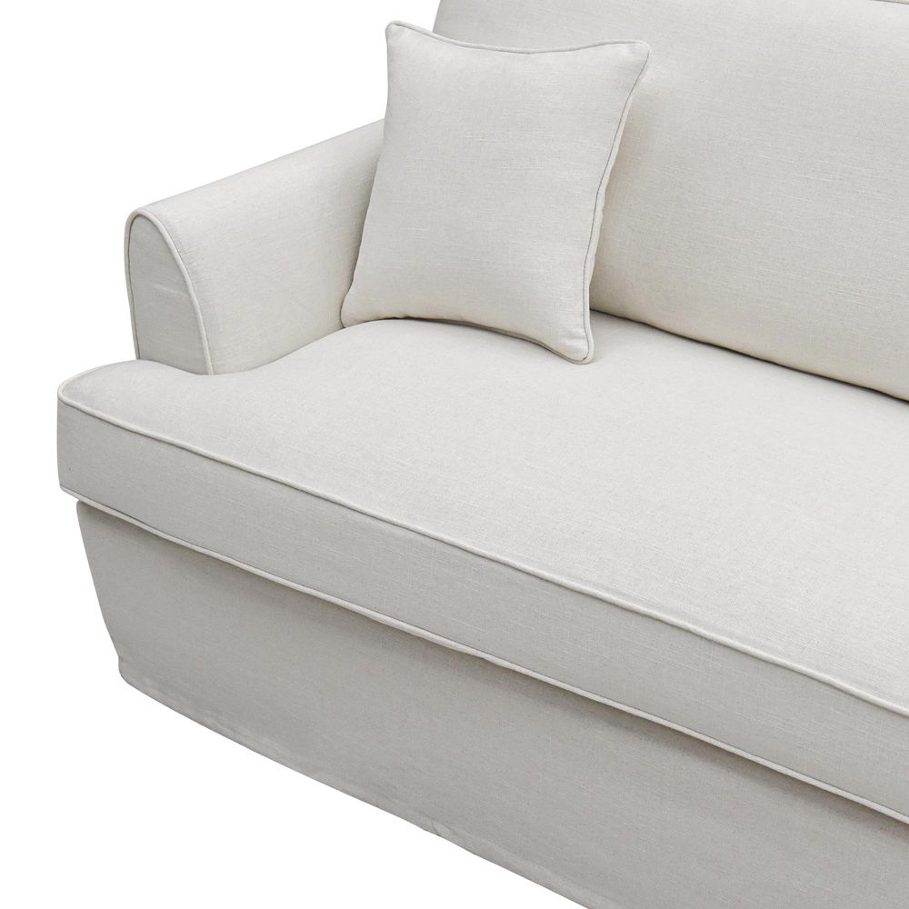 Slip Cover Only - Clovelly Hamptons 4 Seat Sofa Ivory