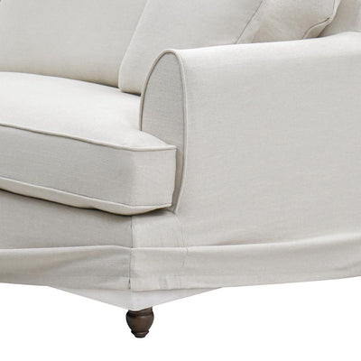 Slip Cover Only - Clovelly Hamptons 4 Seat Sofa Ivory