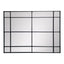 Crawford Rectangular 16 Pane Mirror Black Matt