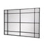 Crawford Rectangular 16 Pane Mirror Iron Frame Black 200cm x 160cm