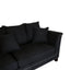 Manhattan 3 Seat Sofa Charcoal W/Silver Studs