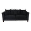 Manhattan 3 Seat Sofa Charcoal W/Silver Studs