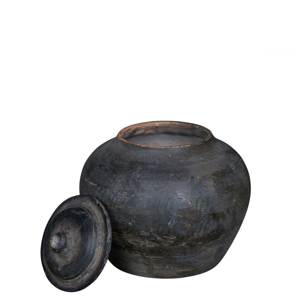 Shanxi 120 Year Terracotta Pot With Cap Small