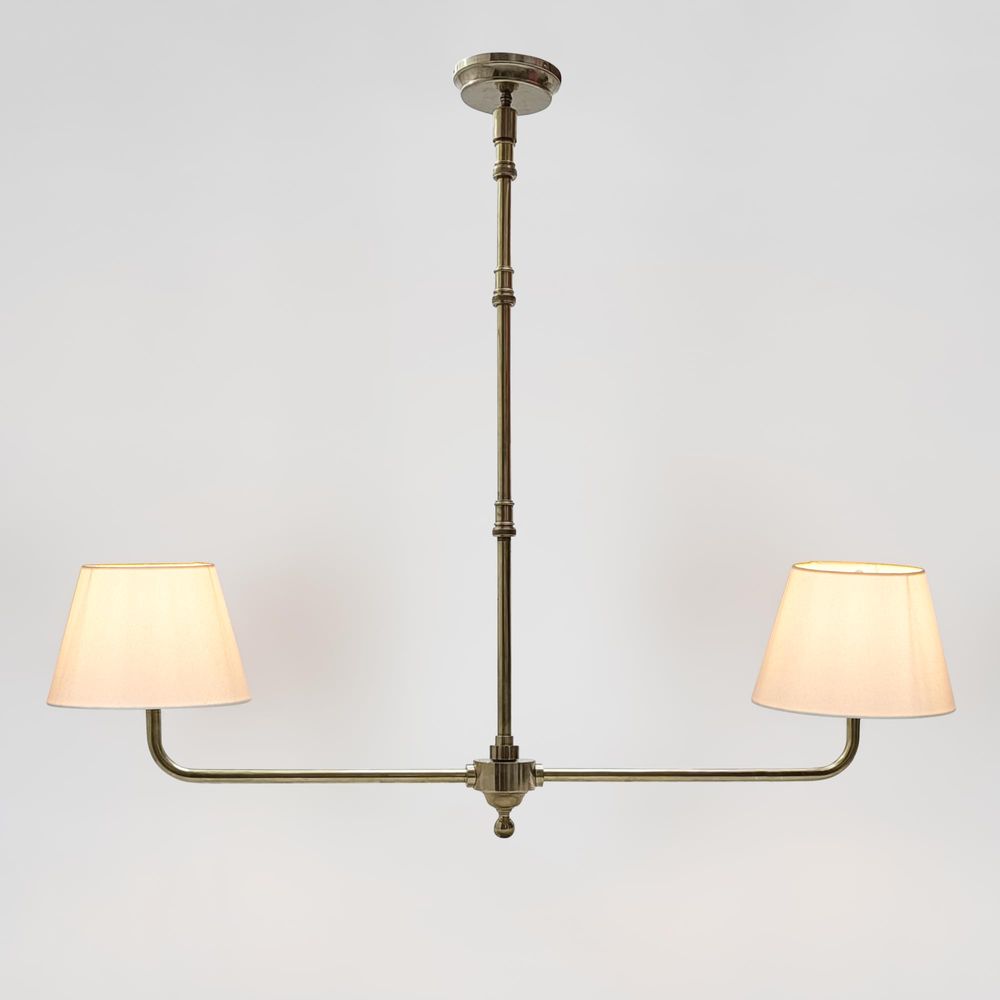 Sheridan Two Arm Chandelier Antique Brass