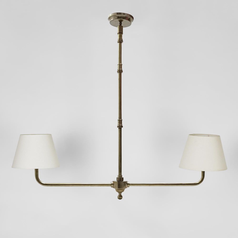 Sheridan Two Arm Chandelier Antique Brass