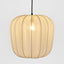 PUMPKIN CEILING PENDANT LARGE IVORY with Black Cord Drop