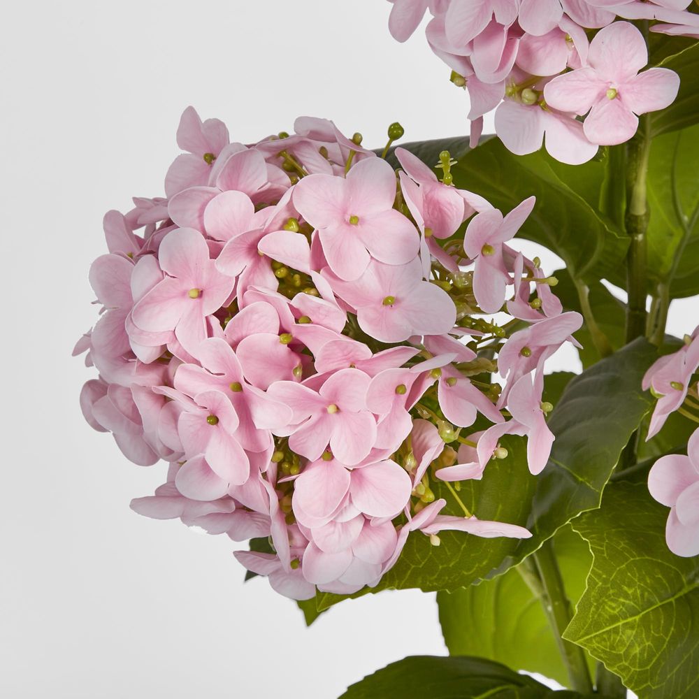 Potted Real Touch Hydrangea Pink 53cm