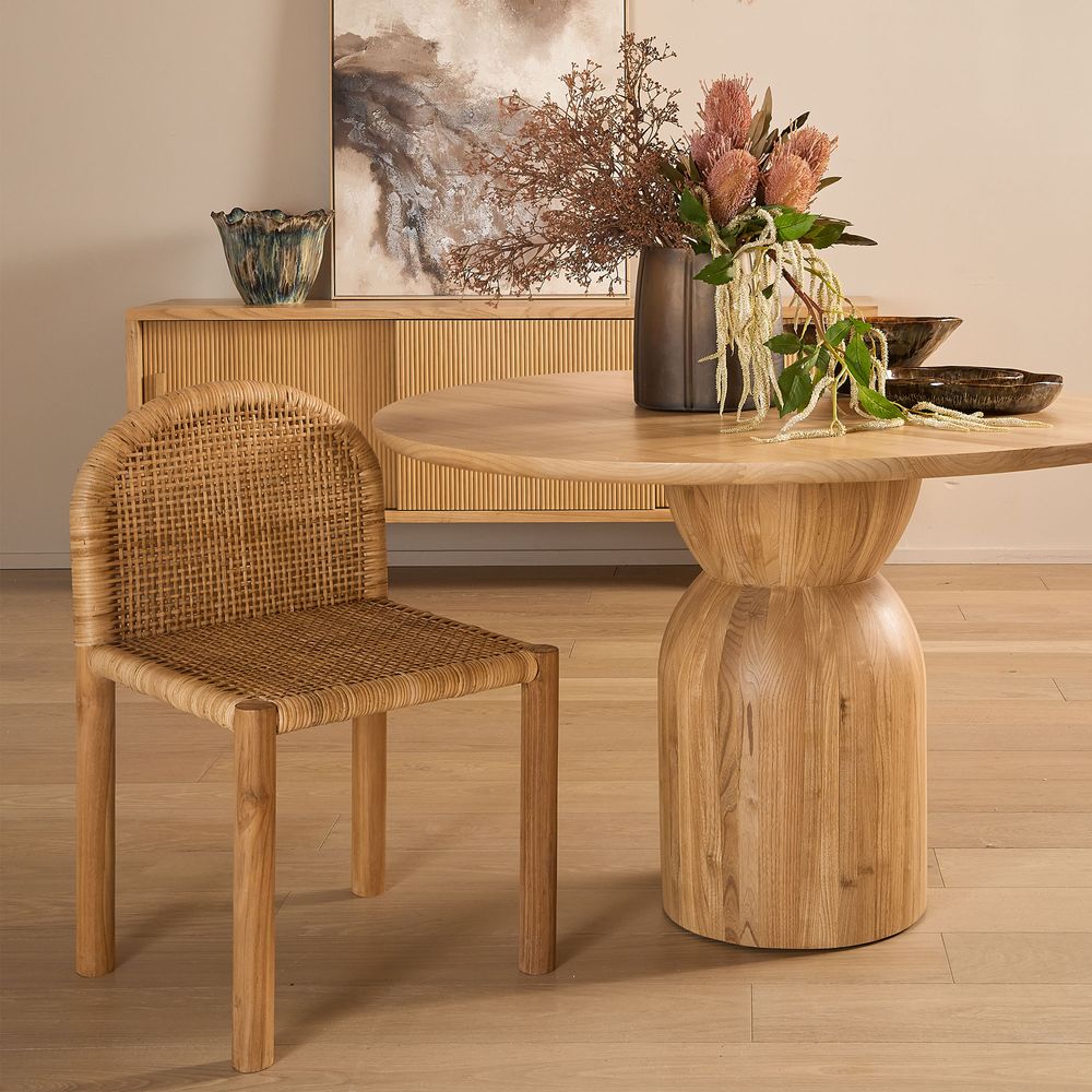 Olive Dining Table Round 120 Natural