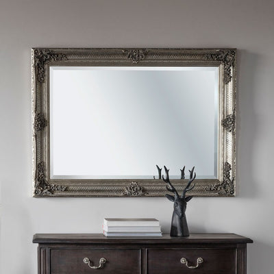 Abbey Rectangle Mirror Silver