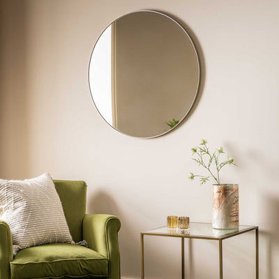 Bowie Round Mirror Champagne