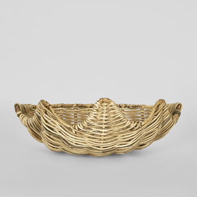 Clam Shell Rattan Small Natural