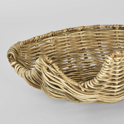 Clam Shell Rattan Small Natural