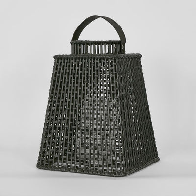 Eden Rattan Lantern Square Large Black