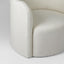 Camille Scallop Armchair Natural with White Piping