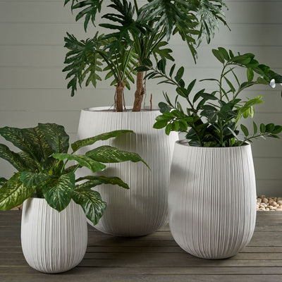 Baxter Planter Set of 3 White