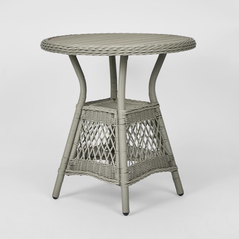 Marco Aluminium Synthetic Wicker Table Grey -Outdoor