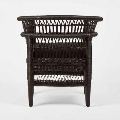 Livingstone Wicker Armchair Black/Black cushion - Outdoor Under-Cover