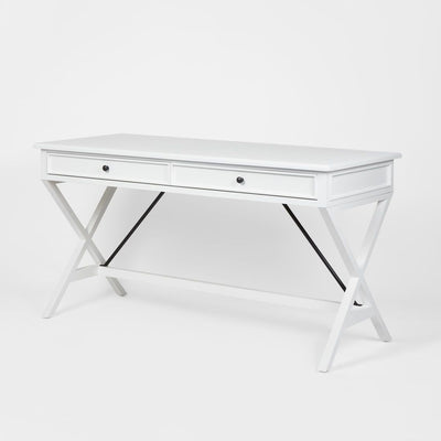 Amos Oak Desk White