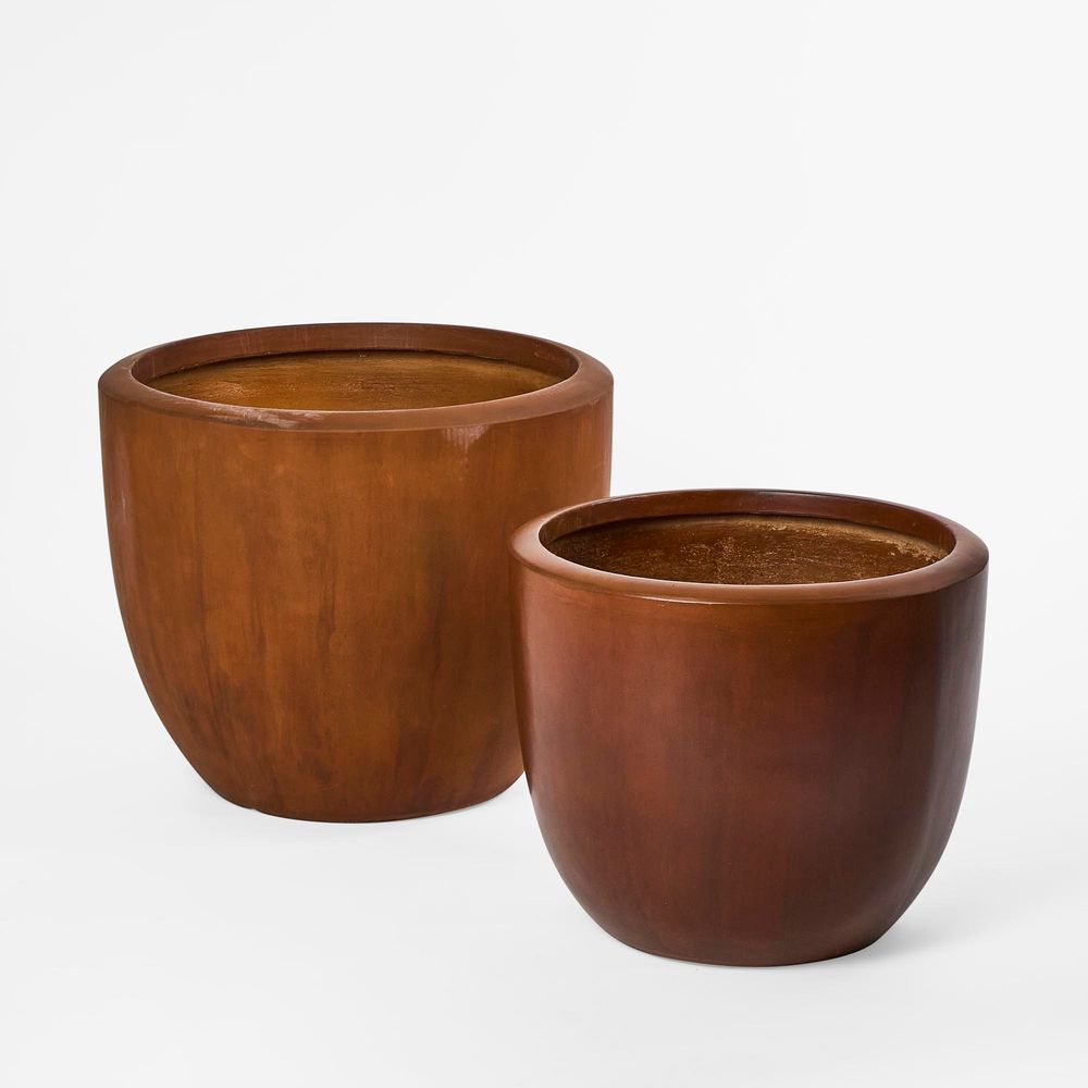 Finn Set of 2 Planter Rust Look