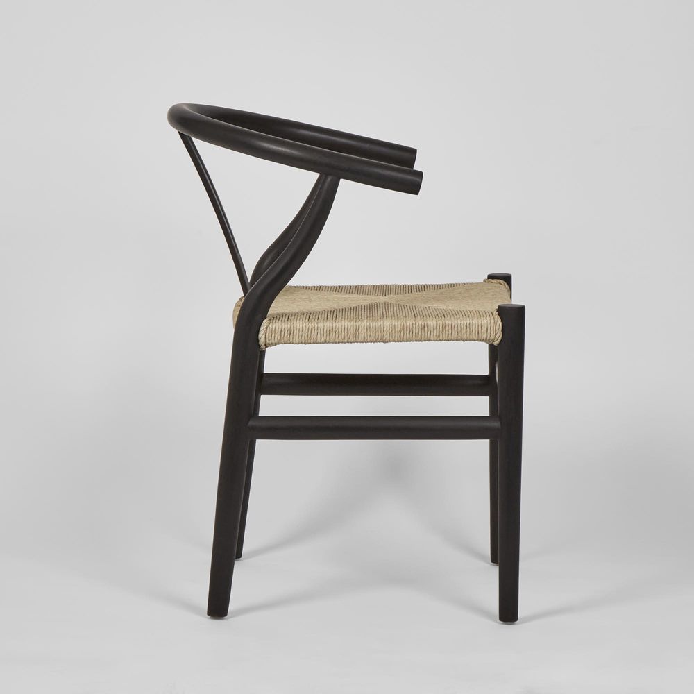 Arc Wishbone Chair Black/Natural