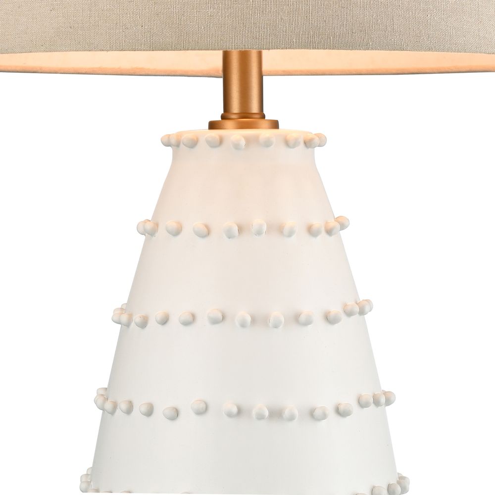 Grace White Table Lamp & Linen Shade