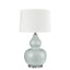 Sutton Light Blue Table Lamp & White Shade