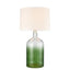 Henley Green Glass Table Lamp & White Shade