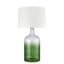 Henley Green Glass Table Lamp & White Shade