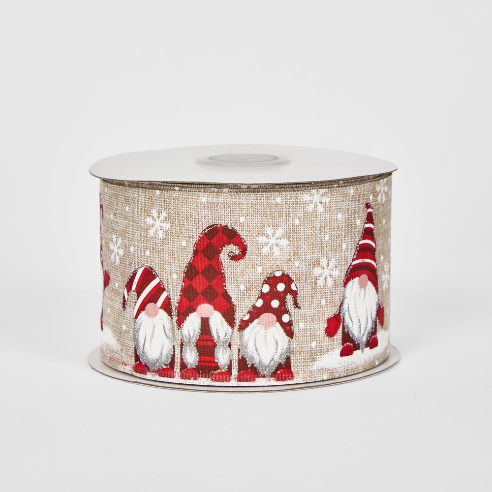 63mm -22.86m Xmas Gnome Ribbon