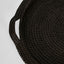 Paume Rattan Round Serving Tray with Handles Black