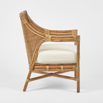 Havana Occasional Chair Rattan Cream Cushion