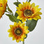 Yellow Sunflower Spray with 3 Flowers & Buds - Pack of 12