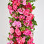 Fuchsia Hot Pink Rose Camelia Blossom Flower Runner 45x200cm