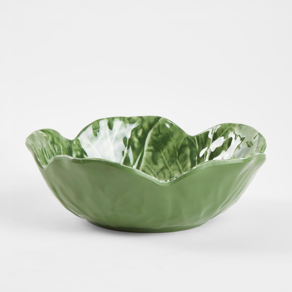 Luxe Cabbage Leaf Green Bowl Box of 6