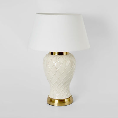 Berkley Ceramic Table Lamp Base Ivory